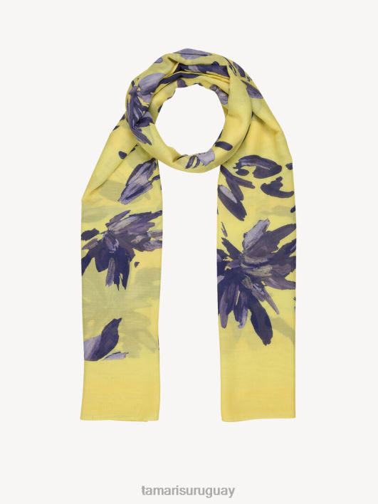 Tamaris 8NTH3246 accesoriosmujer Pañuelo - Yellow/limelight flower aop