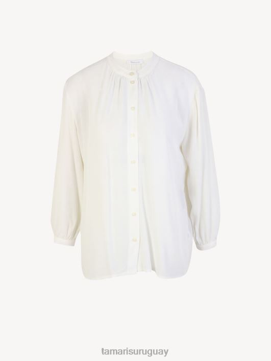 Tamaris 8NTH2436 ropamujer blusa boho - blanco/blanco brillante