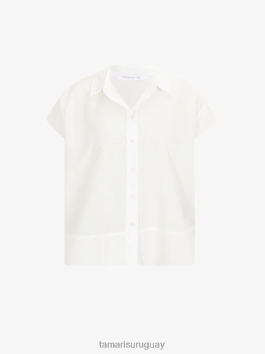 Tamaris 8NTH2441 ropamujer blusa - blanco/blanco brillante