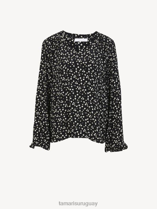 Tamaris 8NTH2478 ropamujer blusa - black/black beauty flower aop