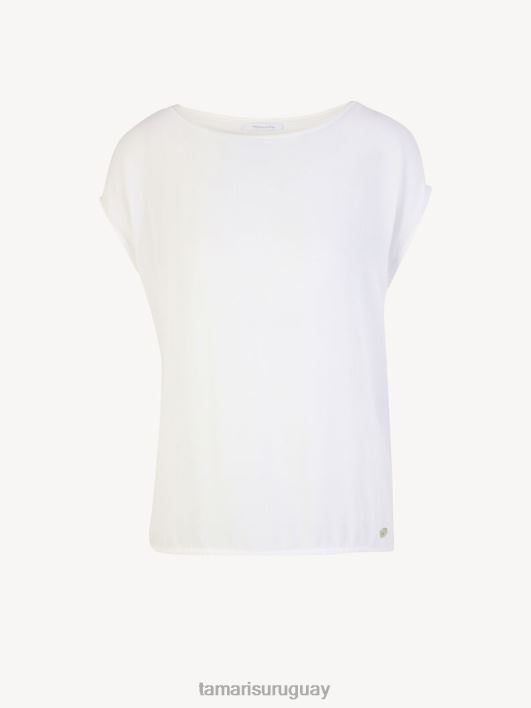 Tamaris 8NTH2443 ropamujer camiseta - blanco/blanco brillante