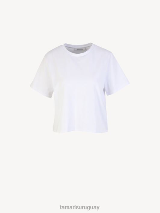 Tamaris 8NTH2489 ropamujer camiseta oversize - blanco/blanco brillante