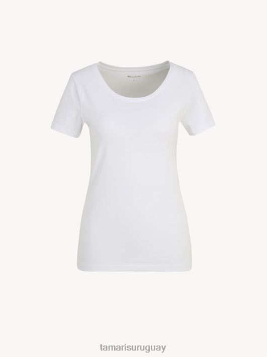 Tamaris 8NTH2536 ropamujer camiseta - blanco/blanco brillante