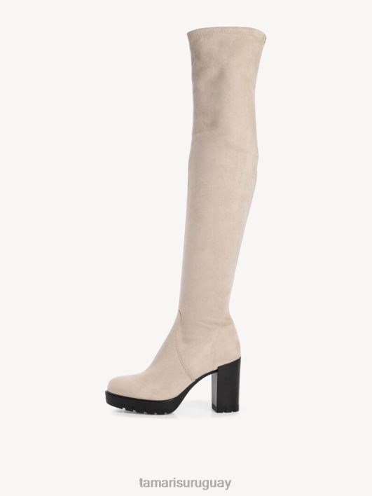 Tamaris 8NTH1694 zapatosmujer botas overknee - beige/marfil