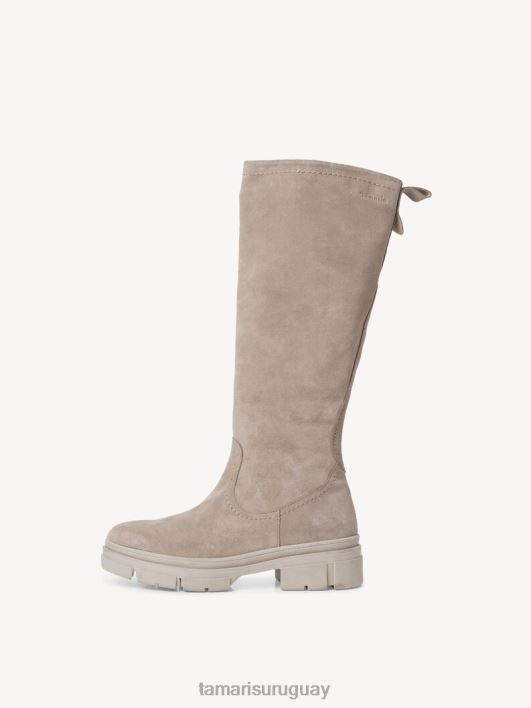 Tamaris 8NTH314 zapatosmujer botas de cuero - ante marrón/taupe