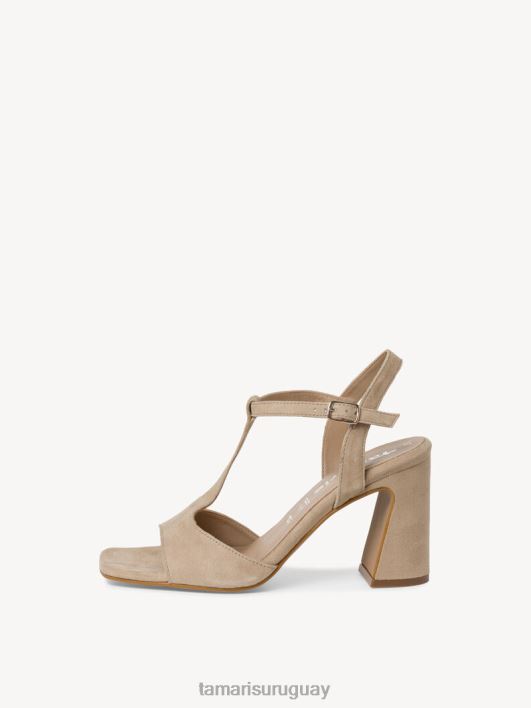 Tamaris 8NTH1190 zapatosmujer Sandalia de tacón de piel - beige/taupe