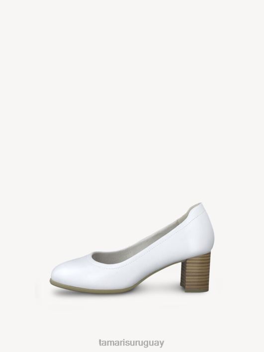 Tamaris 8NTH1065 zapatosmujer zapatos de salón de cuero - blanco